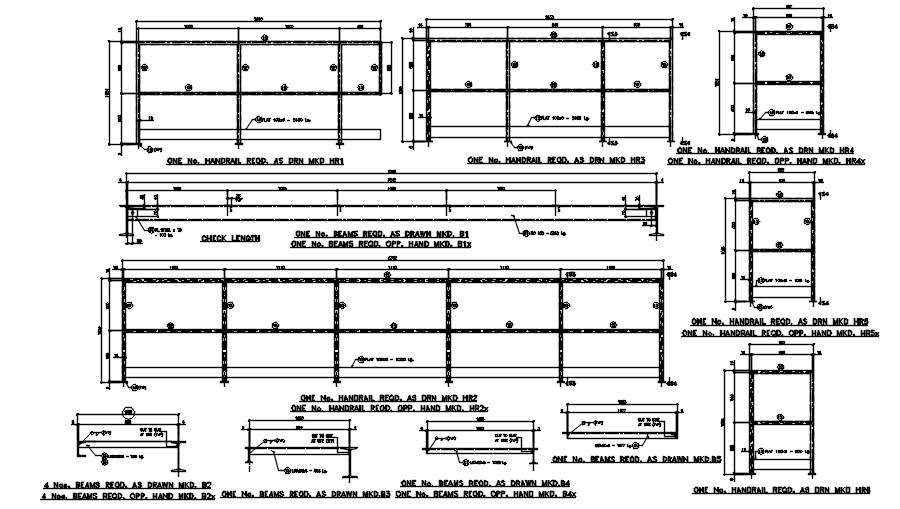 The Beam Handrail Services Detail Stated In This Autocad Drawing File 