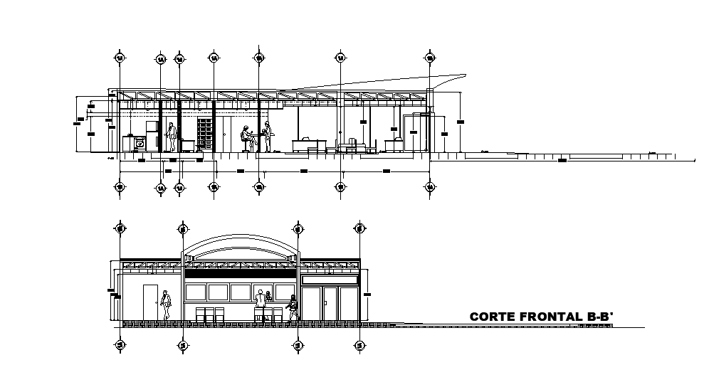 The bus stands zone plan presented in this AutoCAD drawing file ...