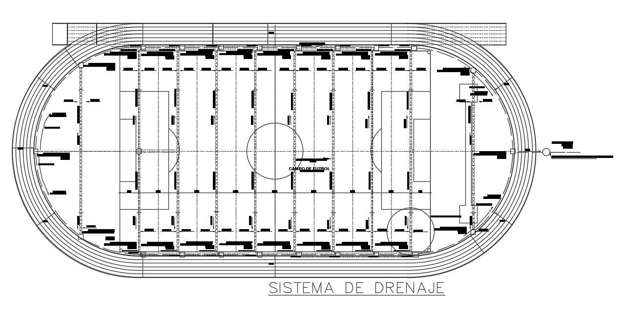 The Drainage System Of The 160x86m Basketball Stadium Plan Is Given In