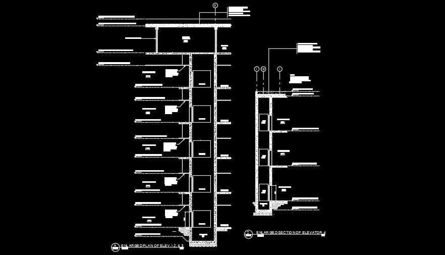 The enlarged section of elevator AutoCAD drawing is given in this file ...