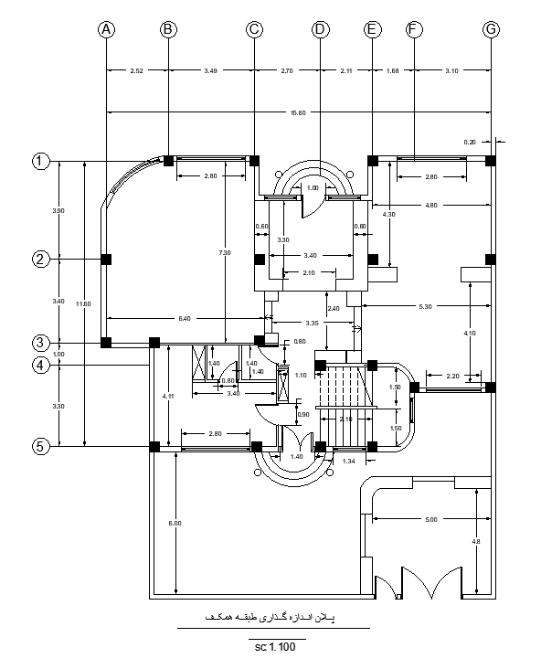 The Foundation Layout Of The 8x10m House Plan Is Given In This Autocad Drawing Model Download