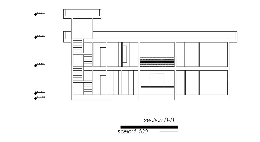 The front elevation view of the 18x19m architecture 5bhk duplex house ...