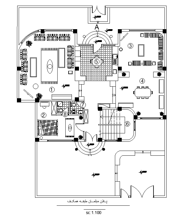 The Furnitures Layout Of The 8x10m Ground Floor House Plan Is Given In This Autocad Drawing