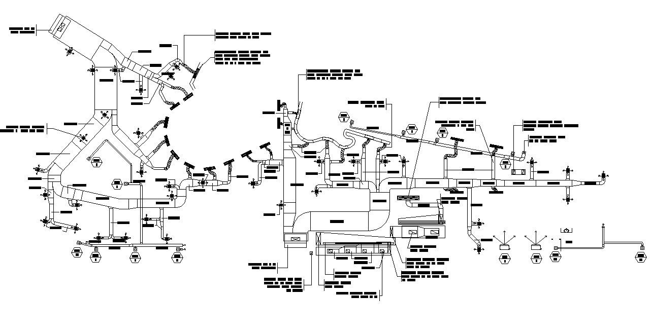 The gas pipeline working detail drawing shown in this AutoCAD file