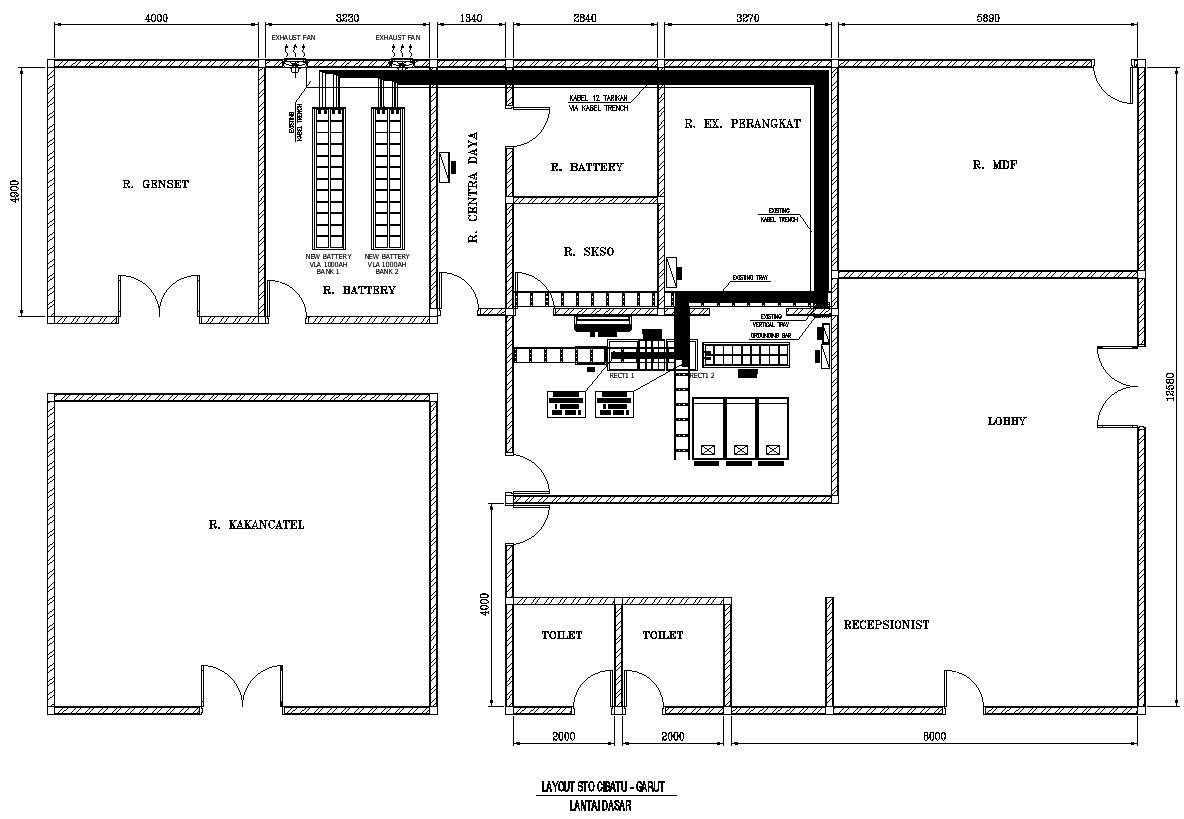 The layout of a Special Temporary Office (STO) is given in AutoCad 2D ...