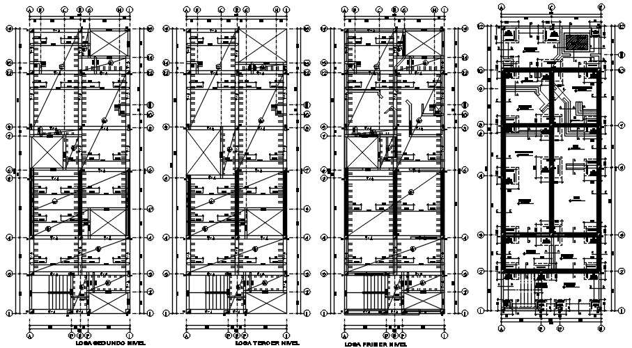 The layout of the beam detail drawing presented in this AutoCAD file ...