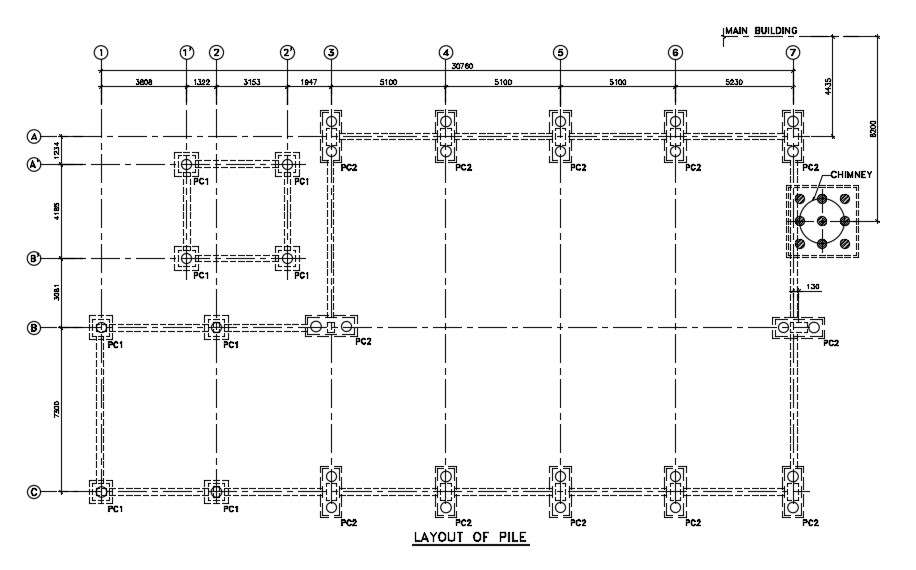 Pile Layout Plan Autocad Drawing Dwg File Cadbull | Images and Photos ...