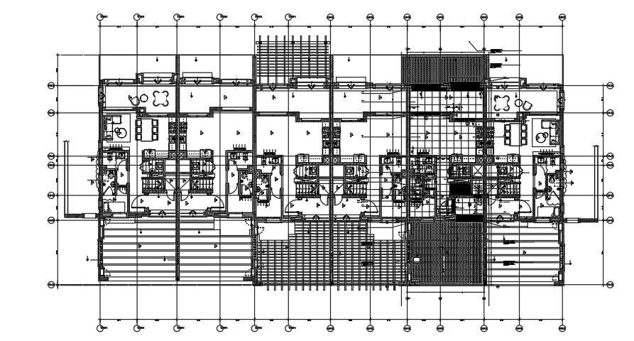 The marking layout of the 11x20m row house design is given in this file ...