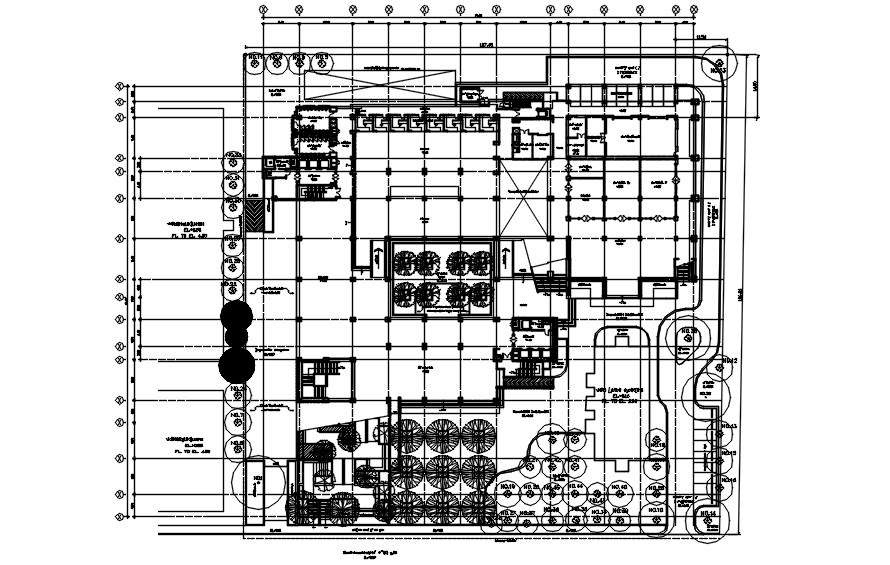 The master plan of landscape design given in this drawing file ...