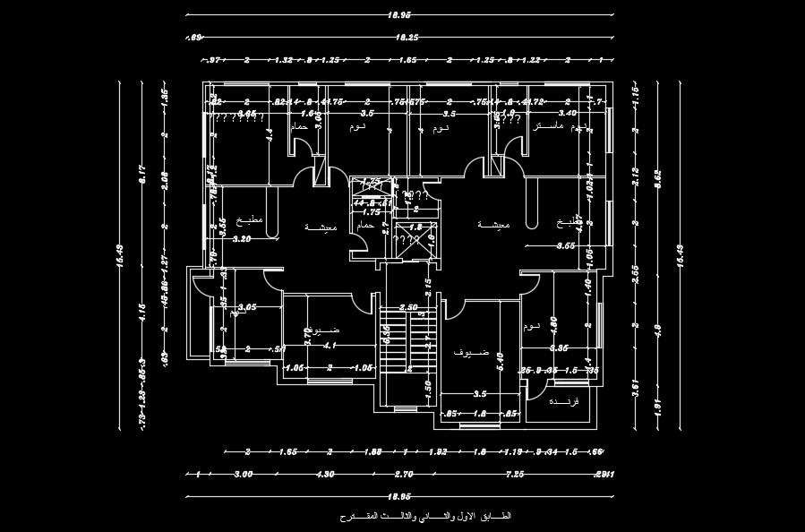 The Measurement Detail Of The 18x15m House Plan - Cadbull