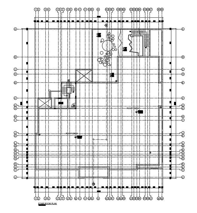 The roof layout of 31x37m commercial plan is given in this AutoCAD ...