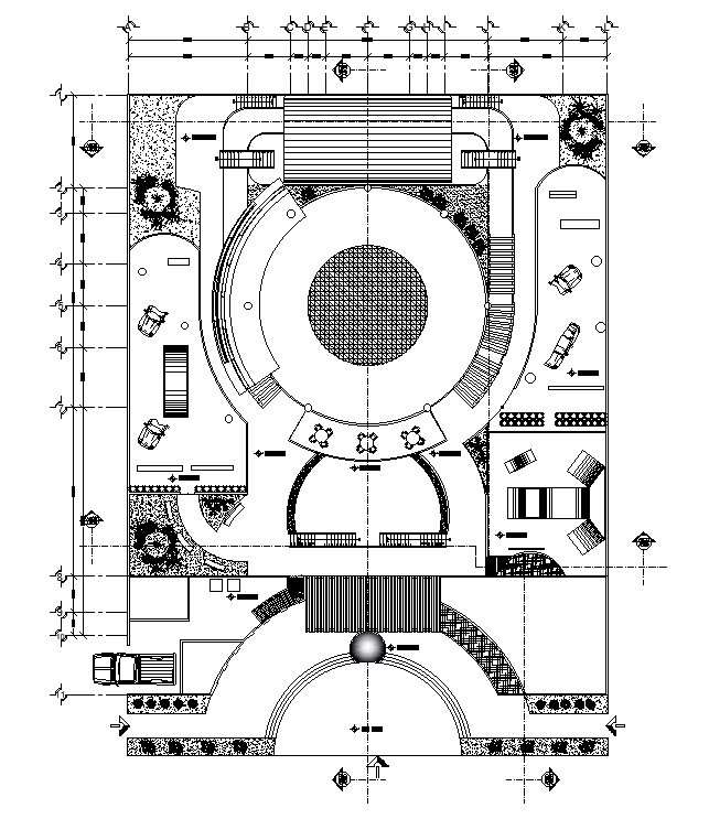 The Roof Layout Of The X M Clubhouse Plan Is Given In This Autocad Drawing Model Download