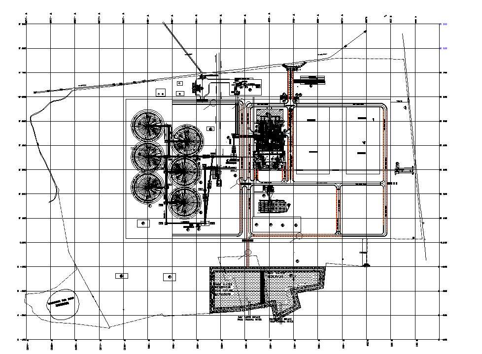 The site plan layout presented in this Auto-CAD drawing file. Download