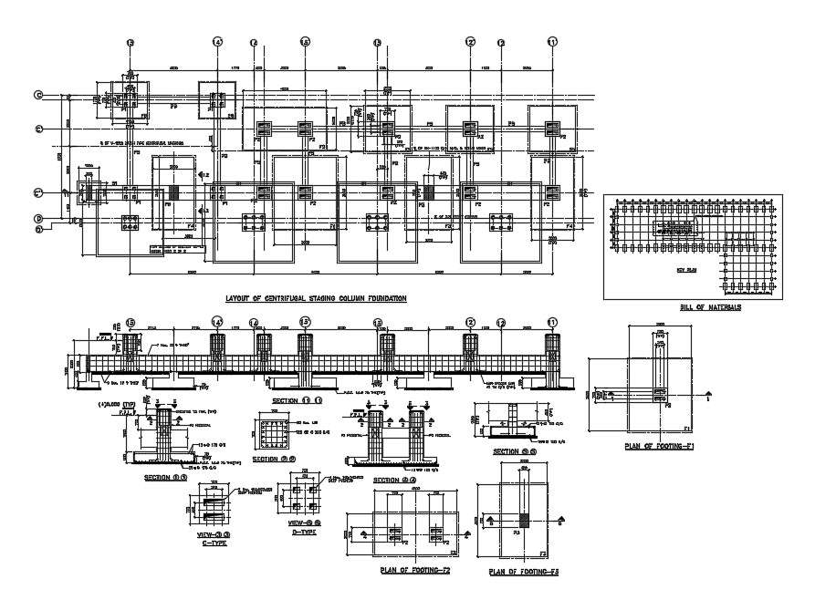 The standing foundation detail. Download cad dwg file | CADBULL - Cadbull