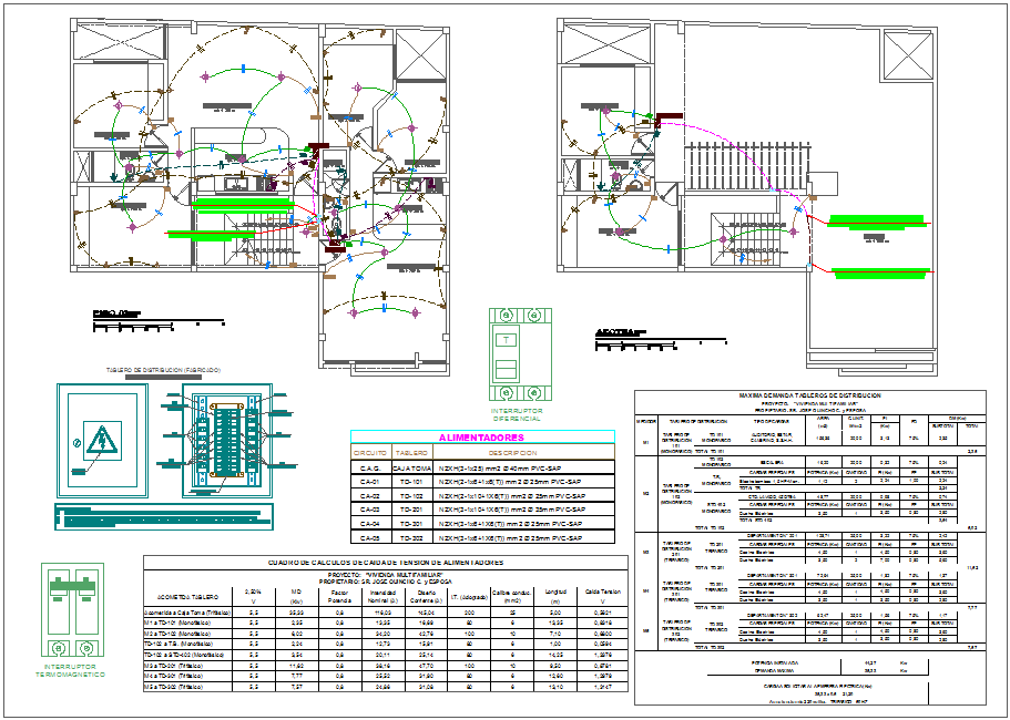 Third floor and ceiling electrical plan with lighting installation view ...