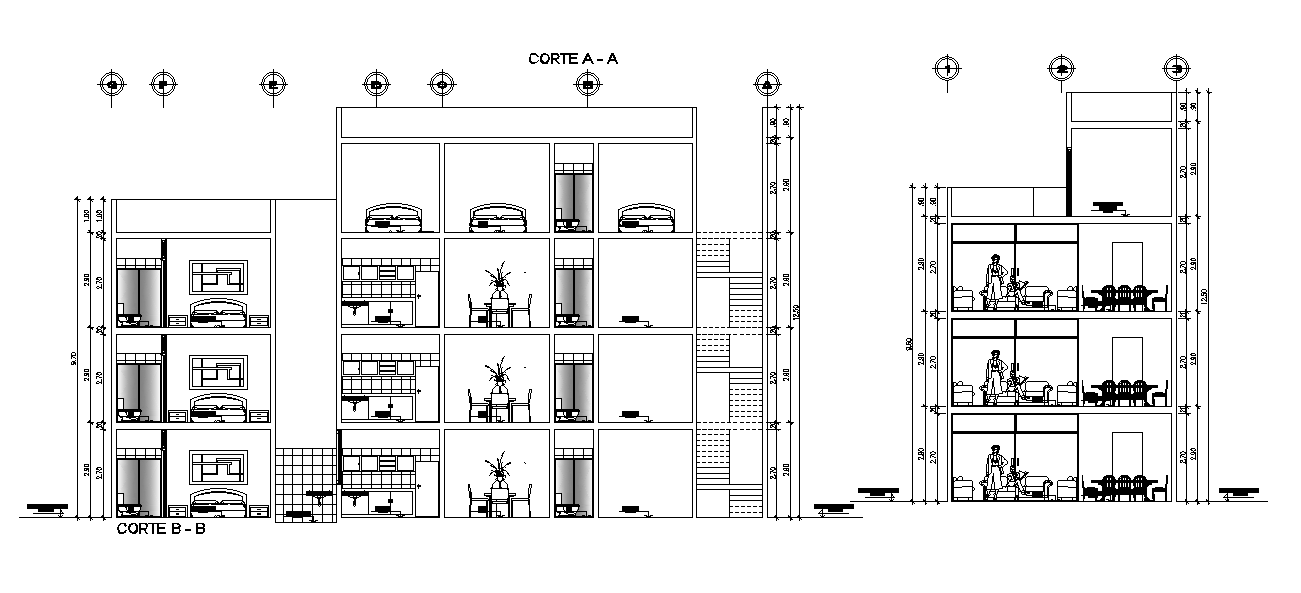 This AutoCAD drawing file presents the apartment section detail drawing ...