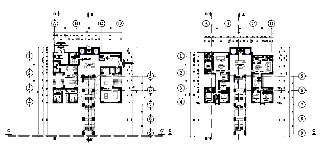 This AutoCAD drawing presents the GYM floor layout plan