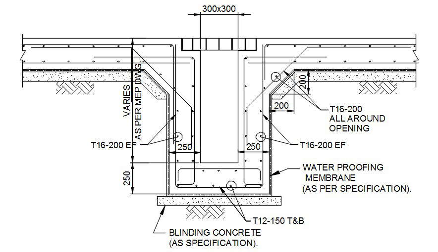 This autocad file presents construction detail of reinforcement ...