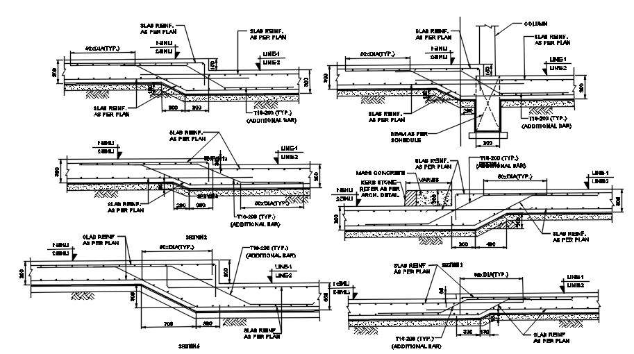 This drawing presents reinforcement drawing details in this autocad ...