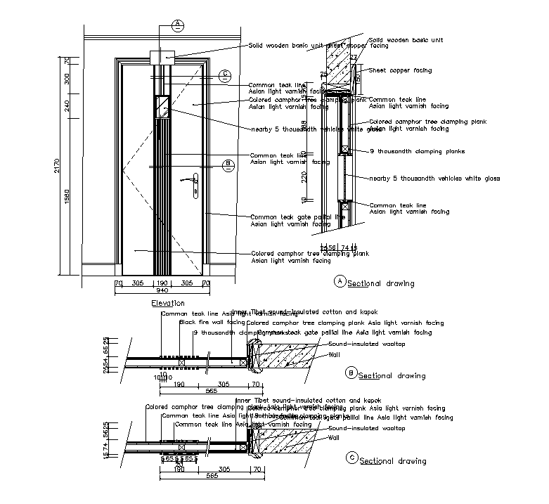 This file consists of the door elevation detail drawing stated in this ...