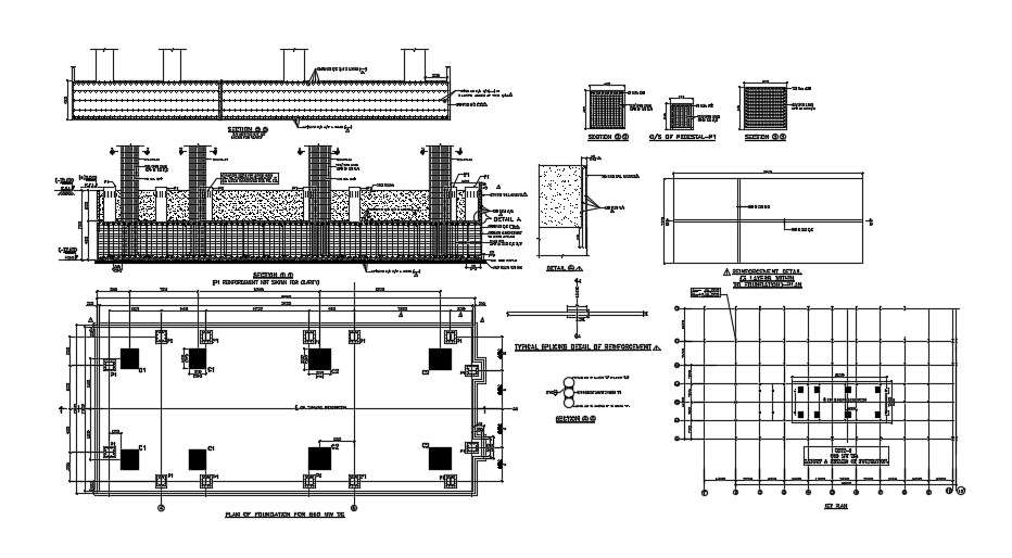 This file presents a foundation detail drawing. Download this 2d ...