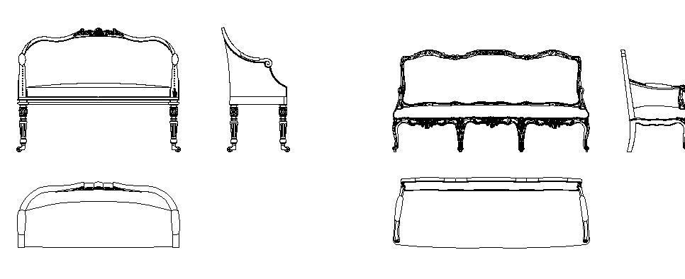 Three seater traditional sofa details - Cadbull