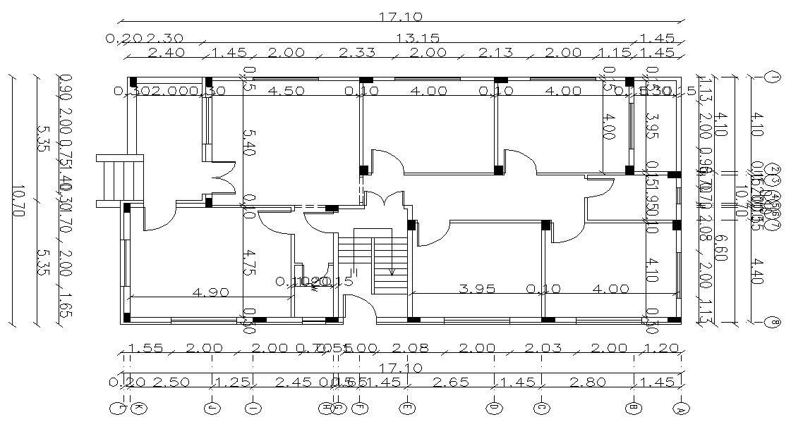 Three Bedrooms Bungalow Planning With Dimension Dwg File - Cadbull