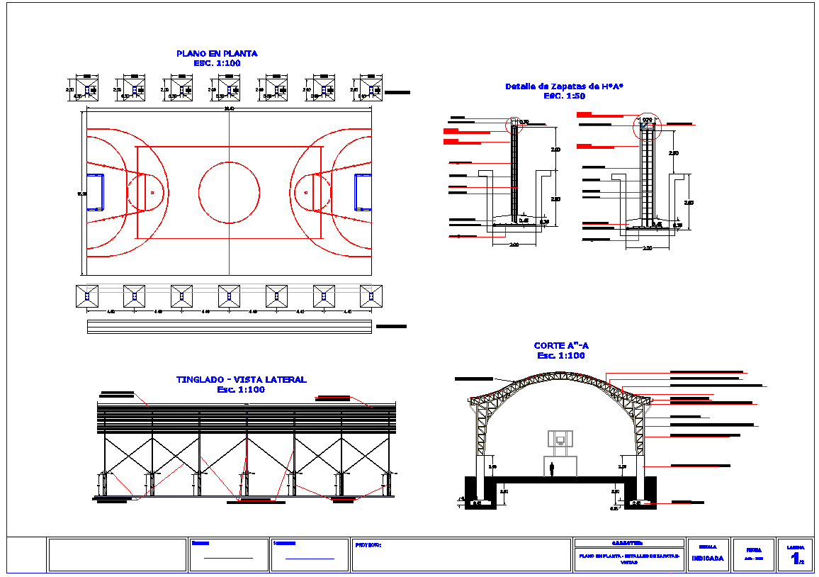 Tinglado design and architecture detail in dwg cad files - Cadbull