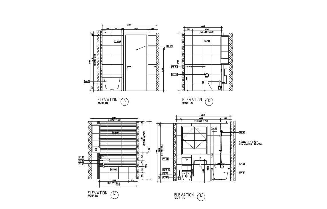 Toilet Elevation Drawing