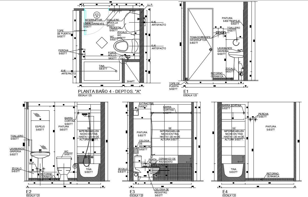 Toilet Elevation design Autocad DWG file free download - Cadbull