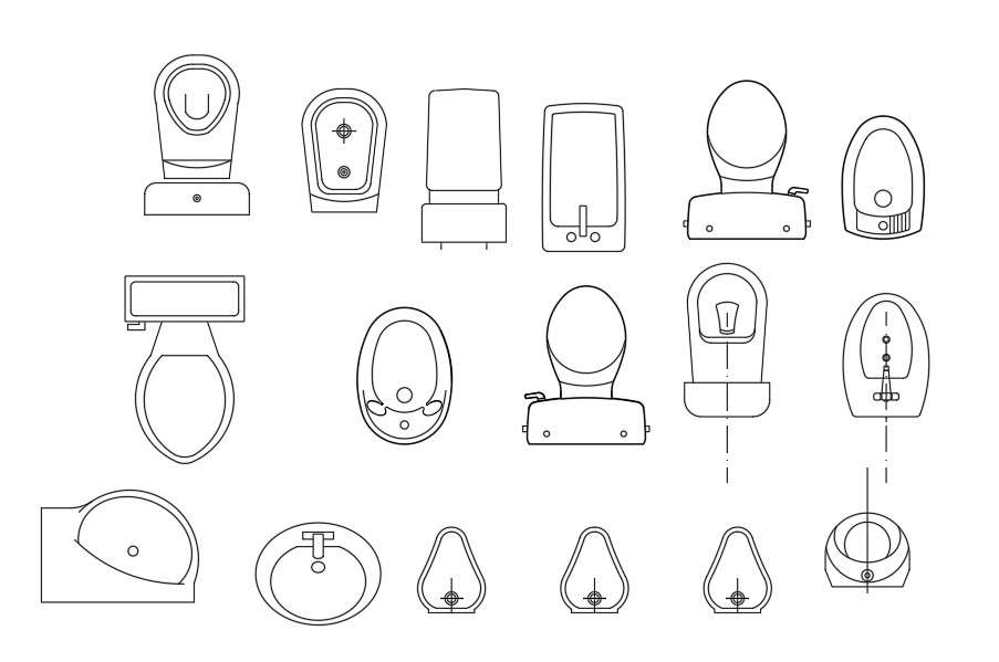 Toilet Sanitary CAD Blocks Free Download DWG File - Cadbull