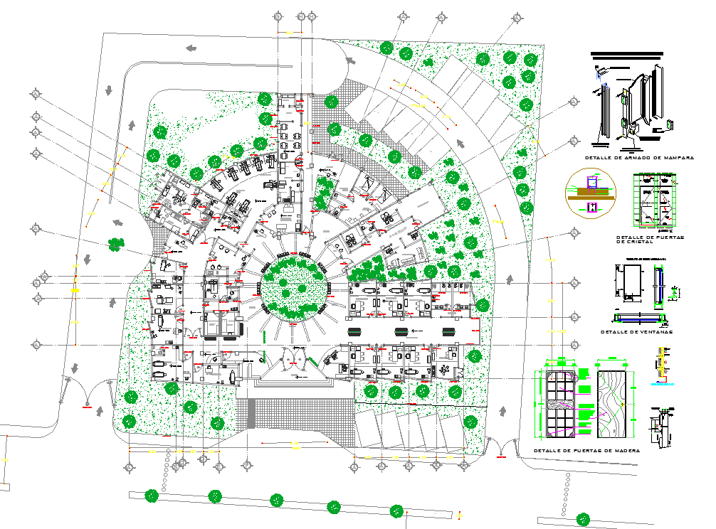 Top View of Office Layout plan dwg file - Cadbull