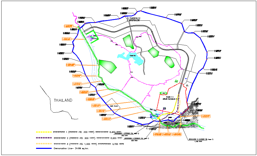 Topography layout plan detail dwg file - Cadbull