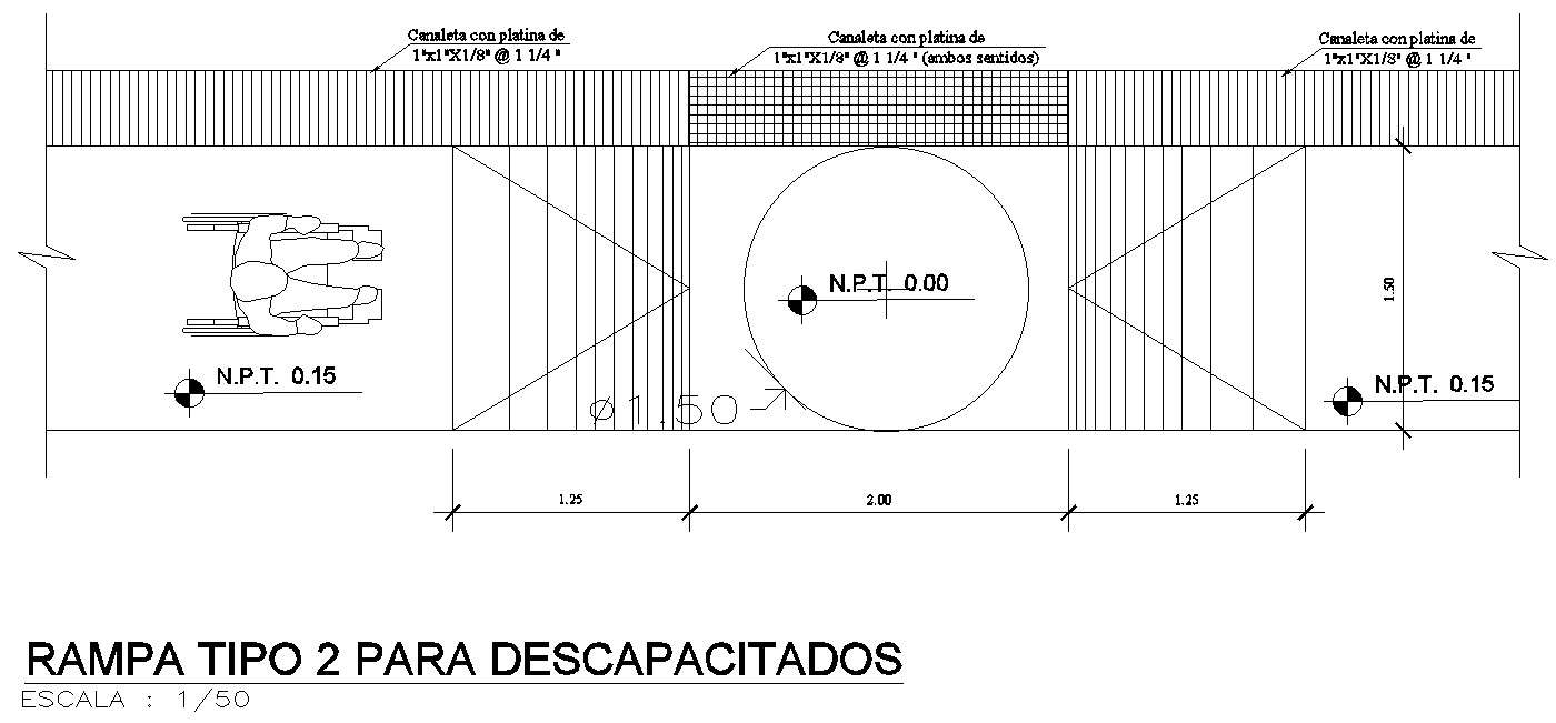 Top View Of Ramp With Detail Autocad Drawing Dwg File Cad File Cadbull
