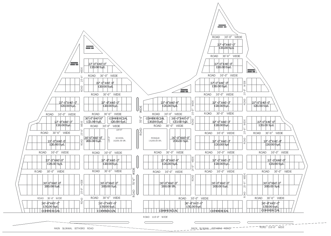 Town planning layout includes commercial recidencial block division and ...