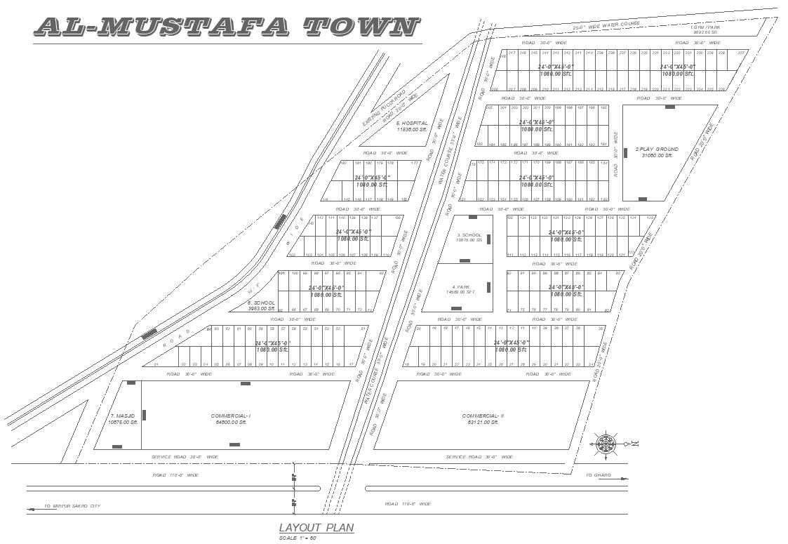 Town planning plot division in recidencial and commercial area includes ...