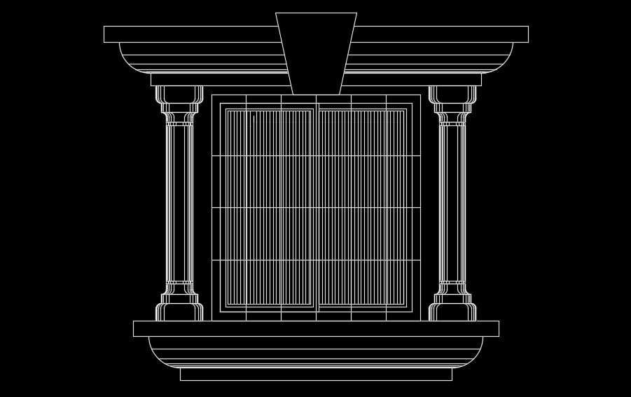 Traditional type window 2D drawing - Cadbull