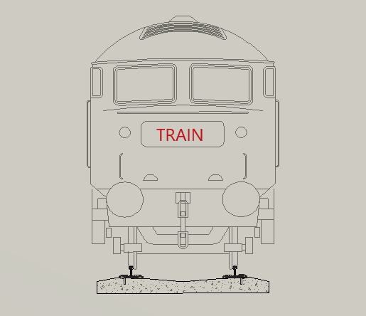 train front drawing