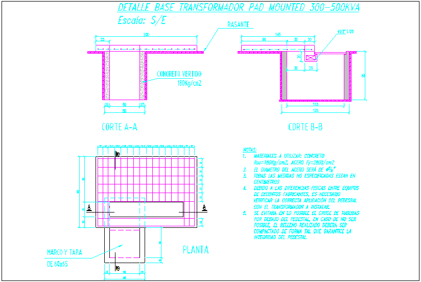 transformer-pad-mounting-view-with-construction-detail-dwg-file-cadbull