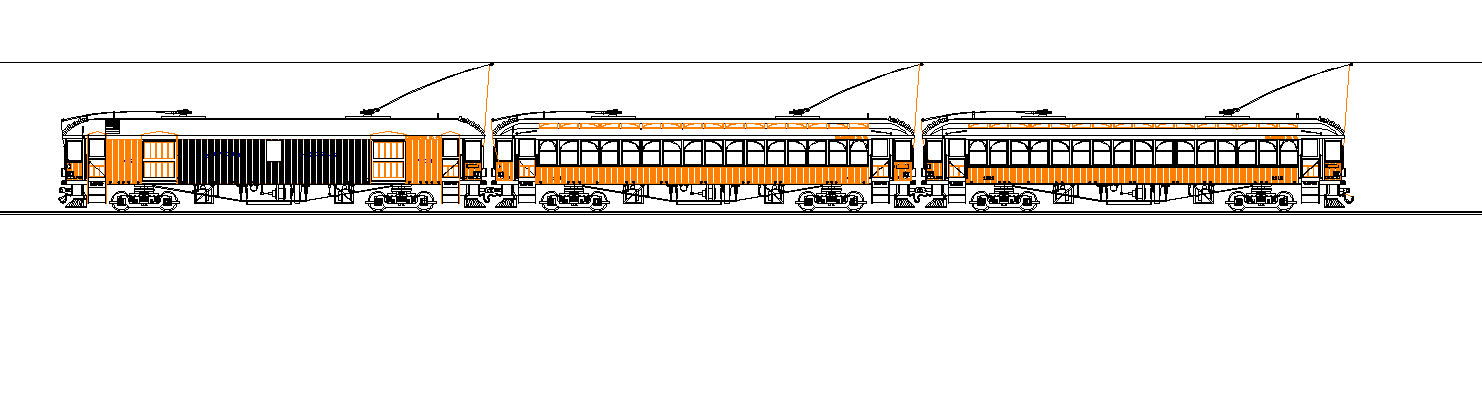 Transportation Train Detail Elevation D View Layout File Cadbull