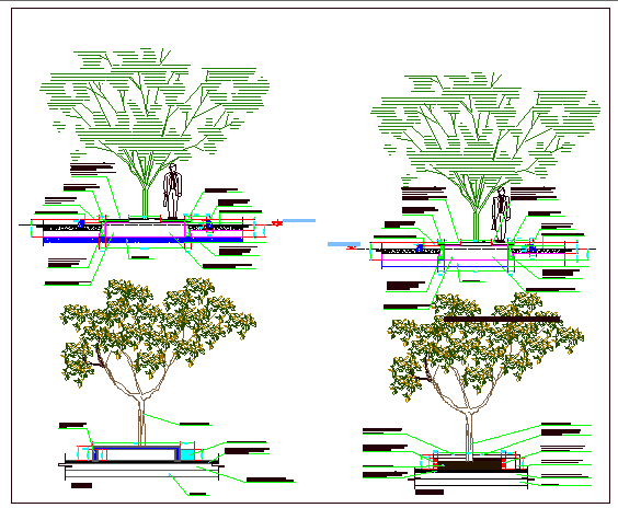 Tree Planting Details Of Garden Dwg File Cadbull