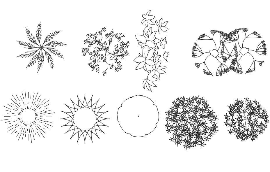 Tree Plant AutoCAD Blocks Drawing DWG File - Cadbull