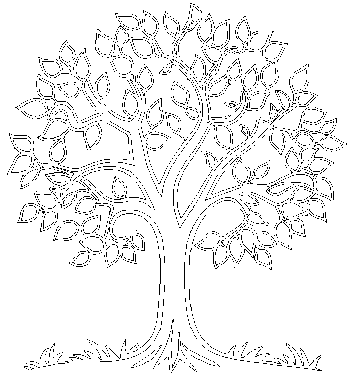 Tree design with detailed for wall art dwg autocad drawing .. - Cadbull