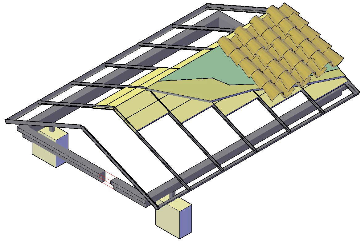 Truss Roof Construction 3d Model Cadbull