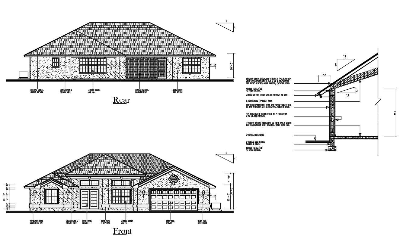 Truss House Building Elevation Design Dwg File Cadbull My Xxx Hot Girl