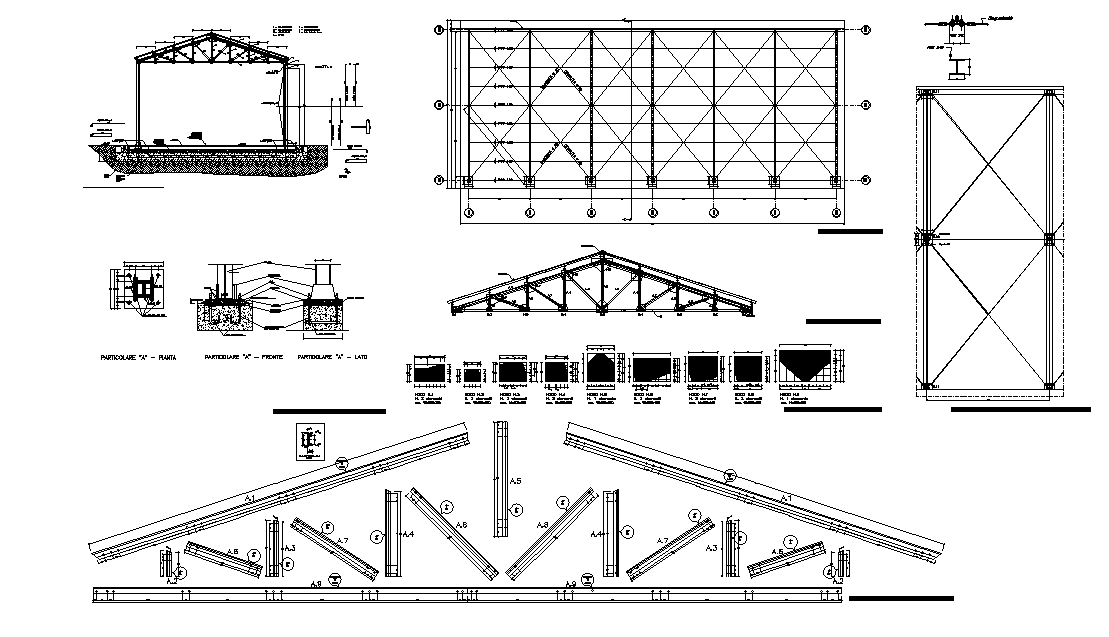 Autocad Drawing Details Of Steel Structure Polebible