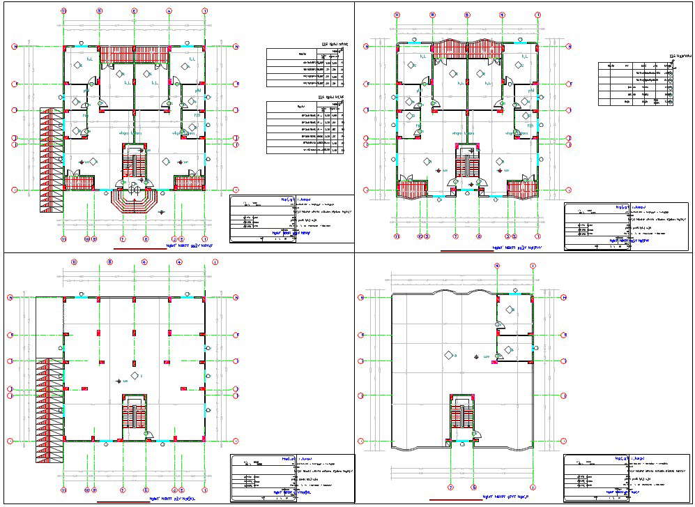 Twin bungalows house plan - Cadbull