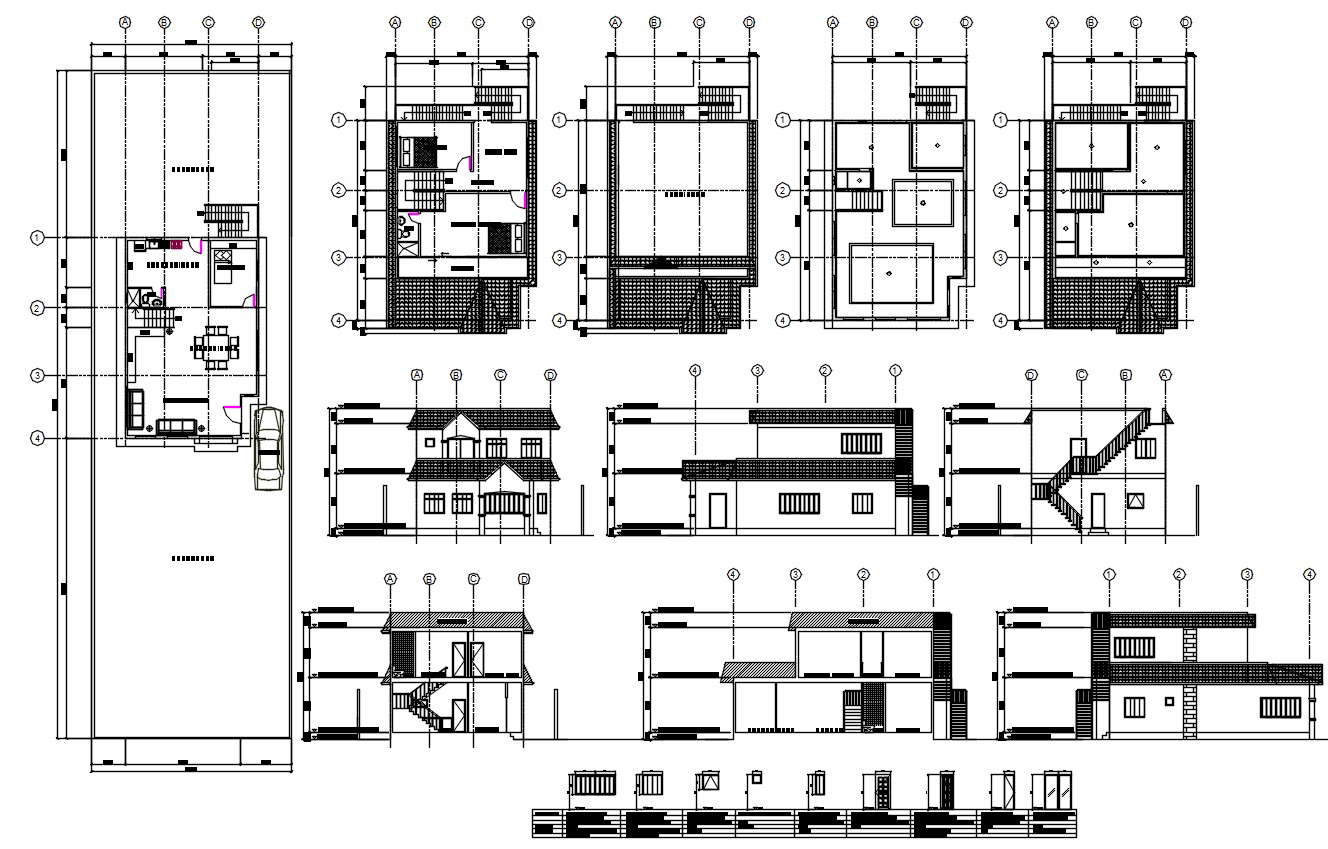 two-storey-residential-plan-dwg-file-cadbull