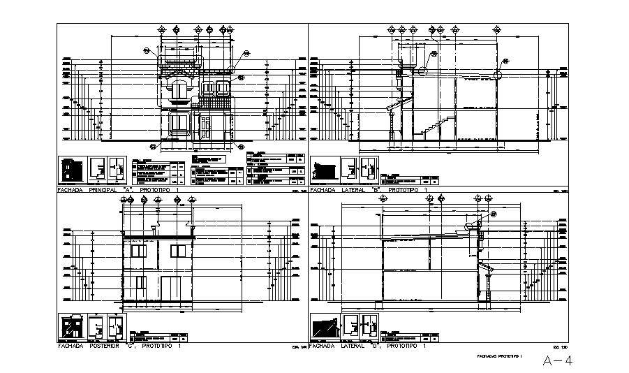 Two Story House Elevation And Constructive Sectional Details Dwg File Cadbull