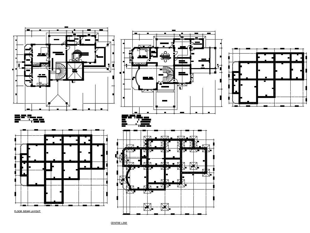 Two story House Foundation Plan And Floor Plan Details Dwg File Cadbull